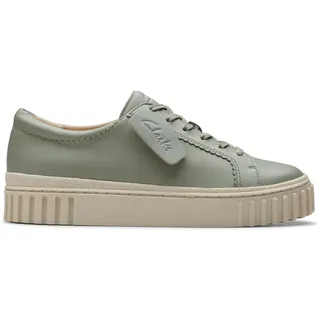 CLARKS Damen Mayhill Walk Basket, Light Green Lea, 41 EU