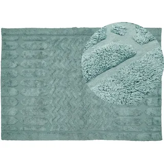Beliani Teppich SIRNAK mintgrün 160 x 230 cm Baumwolle