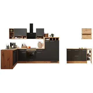Respekta Winkelküche L-Form 310 cm grau