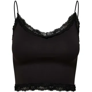 Only Onlvicky Lace Seamless Cropped Top Schwarz L