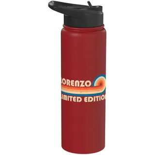 LORENZO First Name Funny Retro Vintage Birthday Stainless Steel Insulated Water Bottle