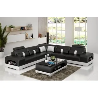 Designer Wohnlandschaft Ecksofa Sofa Couch Big L Form XXL Sitz Garnitur Sandberg