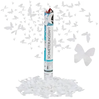 Relaxdays Konfetti Hochzeit 40 cm Weiß