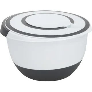 Rührschüssel Mixschüssel Schüssel Spritzschutz 5 Liter - Weiß, Schwarz