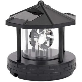 SOLUSTRE 1stk Sonnenlicht Solarlicht Rauch Turm Leuchttürme Terrassenwandleuchte Garten Rauch Leuchtfeuer Licht Solarlicht Rauchturm Solar Leuchtturm Licht Rotieren Draussen Led Plastik