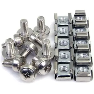 Startech M6 CAGE NUTS und SCREWS, Serverschrank Zubehör, Silber