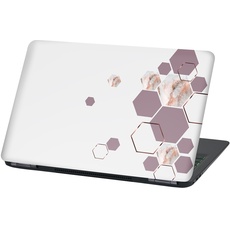 Laptop Folie Cover Abstrakt Klebefolie Notebook Aufkleber Schutzhülle selbstklebend Vinyl Skin Sticker (LP92 Marmor Rose, 13-14 Zoll)