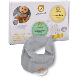 L√∂wenkind Einsteigerbox mit Halstuch 'Medi' Grau, Rotznäschen und Sch√∂ne-Reise Kräuter 2x5 St