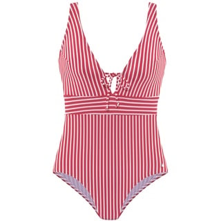 S.Oliver Badeanzug Damen rot-weiß Gr.34 Cup A/B