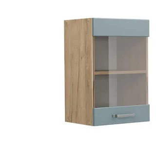 Vicco Hängeschrank Küchenglasschrank R-Line 40 x 60 x 31 cm Blau-Grau