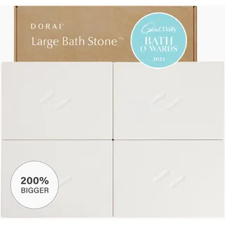 Dorai Home Stein-Badematte für Badezimmer, groß, schnell trocknend, rutschfeste Oberfläche, anpassbares Design, 56,6 cm (L) x 80,3 cm (B) x 1,5 cm (H), Sandstein