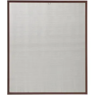 hecht International Hecht Fliegengitter Fenster mit Pollenschutz, 100x120 cm, Dunkelbraun