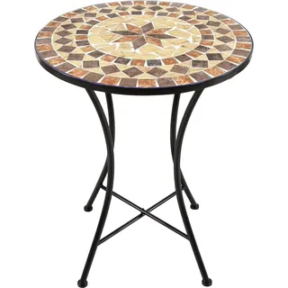 AXI Amélie Bistrotisch, Mosaiklook, Earth Brown | Bistrot-Gartenmöbel, Mosaik-Bistrotisch für Garten/Balkon/Terrasse | Gartentisch 60 x 60 x 75 cm - Braun