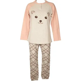 Damen Schlafanzug RAGNO mit Henley-Ausschnitt Milan Point warme und weiche Winterhose mit Bündchen Artikel DM07N1, Taglia 48, Cotone 50%,Poliestere 50%
