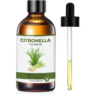 Citronella Öl 100 ml, Rein Citronella Ätherisches Öl für Aroma Diffuser, Zitronengrasöl Aromatherapie Duftöl für Duftlampen, DIY, Massage, Seife, Kerzenherstellung, Geschenke für Frauen
