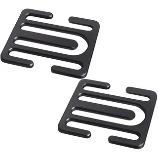 Sicherheitsgurtversteller aus Metall, 2 Stück Universal Auto Sicherheitsgurt Clip, legierung Sicherheitsgurt Hals Schutz Gurthalter Autozubehör für Nacken und Schultern Entspannen (Schwarz)