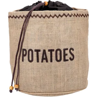 KitchenCraft Natural Elements Jutesack, für Kartoffeln, mit Verdunklungsfutter, - Braun,