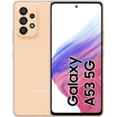 Samsung Galaxy A53 5G Smartphone Dual-SIM Android Handy 8 GB RAM 256 GB Speicher Awesome Peach + 30 Monate Garantie