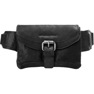 Gürteltasche SPIKES & SPARROW, Damen, Gr. B/H/T: 19cm x 13cm x 5cm onesize, schwarz, Leder, Taschen Gürteltasche, echt Leder