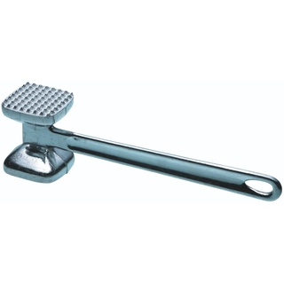 KitchenCraft Fleischklopfer, Metall, Fleischhammer doppelseitig, 21 cm