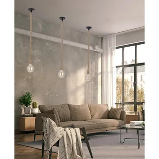 Candellux Lighting STEEL PENDANT RL-LPP060CX 1X60W E27 ROPE