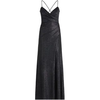 Abendkleid VERA MONT "Abendkleid im Glitzer-Look", Damen, Gr. 36, EURO, blau (dunkelblau, dunkelblau), Obermaterial: 81% Polyamid PA. 19% Elasthan EL., Kleider Abendkleid