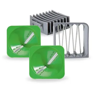Genius Nicer Dicer Julietti Messereinsätze Stifte/Würfel 4-tlg. Grün/Silber