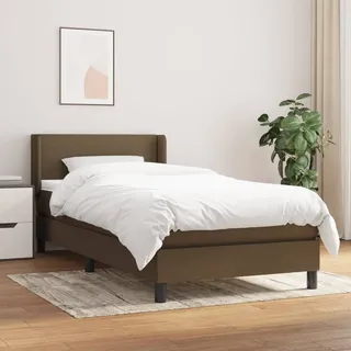 Möbel Bettrahmen mit Lattenrost,Boxspringbett mit Matratze Dunkelbraun 90x200 cm Stoff - Schlafzimmer Betten"Design 2024" DE41981028 - Braun