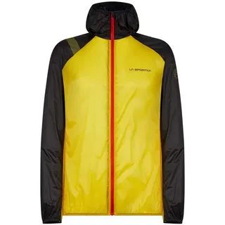 La Sportiva Trail-Laufjacke Blizzard Windbreaker (wind- und wasserabweisend) schwarz/gelb Herren