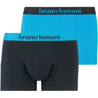 Bruno Banani Flowing Boxershorts Aqua Blue / Schwarz M 2er Pack