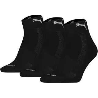 Puma Cushioned Quarter Socken 3 Paar Schwarz 35-38