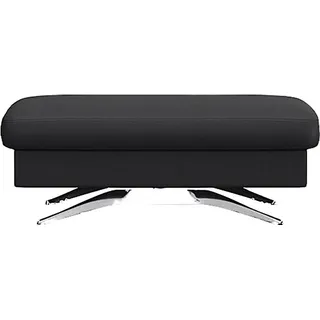 flexlux Pouf Glow Sitzhocker Leder 95 x 81 x 65 cm Schwarz