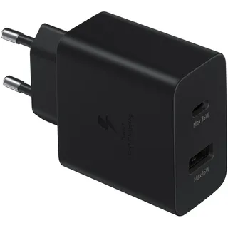 Samsung Dual USB USB-C Schnellladegerät 35W Schwarz