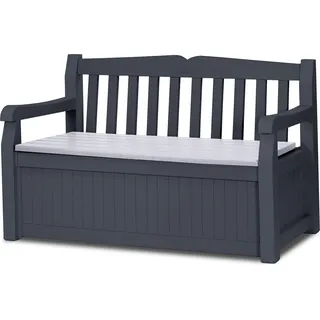 Keter Auflagenbox Garden Bench Gartenbank / Universalbox mit Sitzfunktion, anthrazit - Grau
