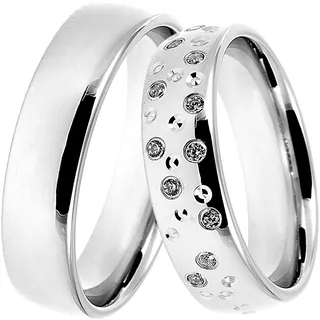 Trauring DOOSTI "Schmuck Geschenk Silber 925 Trauring Ehering Partnerring LIEBE" Gr. 58, silber (silberfarben), Fingerringe, Damen, 58, ohne Zirkonia, Silber 925 (Sterlingsilber), 5,5mm, Trauring, Made in Germany - wahlweise mit oder ohne Zirkonia