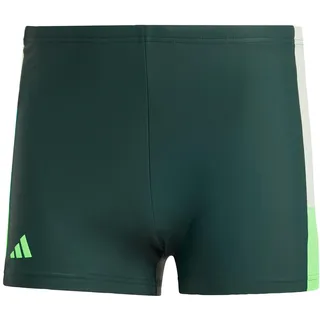 adidas Men's Colorblock Swim Boxers Badehose, Legend Ivy/Linen Green/Green Spark, 30