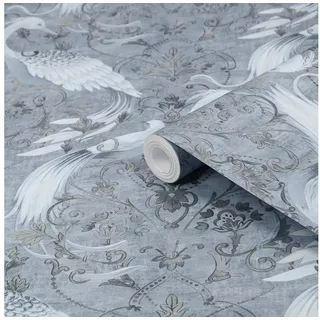 Laura Ashley Vliestapete Tregaron Midnight Blue Blau FSC®