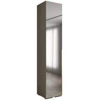 Abiks Möbel Drehtürenschrank 236.7/50/47 1-türig , Kaschmir, Goldfarben , Metall , Nachbildung , 50x236.7x47 cm , Schlafzimmer, Kleiderschränke, Drehtürenschränke