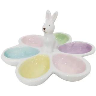 Eierbecher , Blau, Gelb, Grün, Lila, Pink , Keramik , Ostern , rund , Lfgb , handbemalt, handgemacht, Einteilung, lebensmittelecht , Geschirr, Tischkultur & Serviergeschirr, Eierbecher