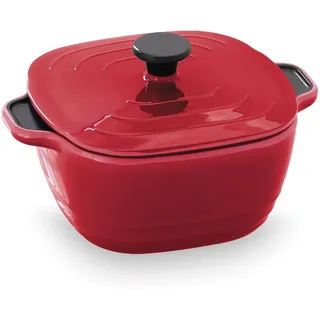 Lacor - 63201 - Mini Cocotte Serve Rot, hochwertiges Melamin, 100% BPA-frei, 350 ml Fassungsvermögen, widerstandsfähig, hygienisch und leicht zu reinigen, spülmaschinenfest, blaue Farbe