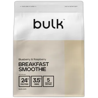 Bulk Complete Frühstück Smoothie, Blaubeere und Himbeere, 500 g | Hoher Proteingehalt, echte Fruchtstückchen