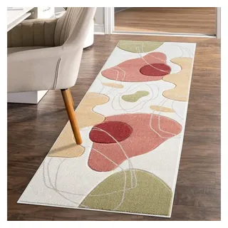 Carpet City Teppich »BONITO 7158« rechteckig 11 mm Höhe Läufer, Flachflor, Hochtief-Muster/ 3D-Effekt, Geo-Muster, Wohnzimmer, bunt