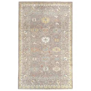 HAMID - Brauner Gadea-Teppich, 100% Wolle, Orientteppich für Wohnzimmer, Schlafzimmer... (300 x 200)