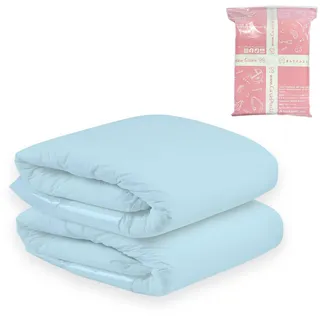 CutiePlusU Windeln für Erwachsene, trockene Oberfläche, maximale Saugfähigkeit über Nacht, Einweg-Inkontinenzwindel – Blau, 2 Stück (Mittel 28"-38")
