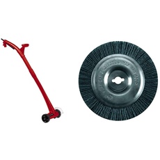 Einhell Elektrischer Fugenreiniger GC-EG 1410 (140 W, Leerlaufdrehzahl 1.200 1/min, ergonomischer Führungsholm, wechselbare Bürsten, Führungsrad, inkl. Stahl- & zwei Nylon-Bürste)