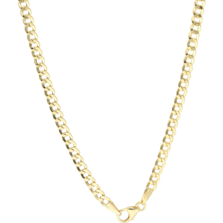 Panzerkette LUIGI MERANO "Kette glanz, Gold 375" Gr. 45, gold, Halsketten, Herren, 45, Gelbgold 375, Panzerkette