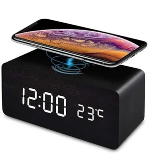 INF Digitaler LED Wecker schwarz