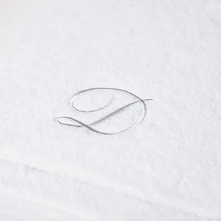 Caleffi Handtuch mit Gästehandtuch aus Baumwolle, weiß Bestickt, 68205