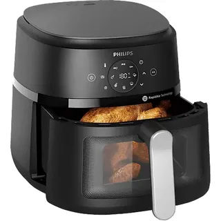 Philips 2000 Series Airfryer NA231/00 6,2 L schwarz/silber mit Sichtfenster