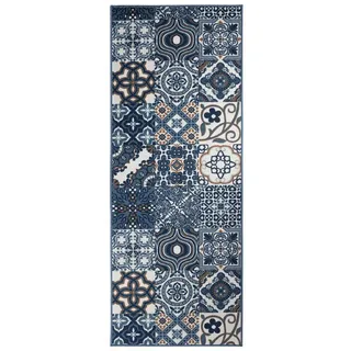 Novel Läufer , Blau , Textil , Uni , rechteckig , 80x250 cm , pflegeleicht , Teppiche und Böden, Teppiche, Teppichläufer, Läufer